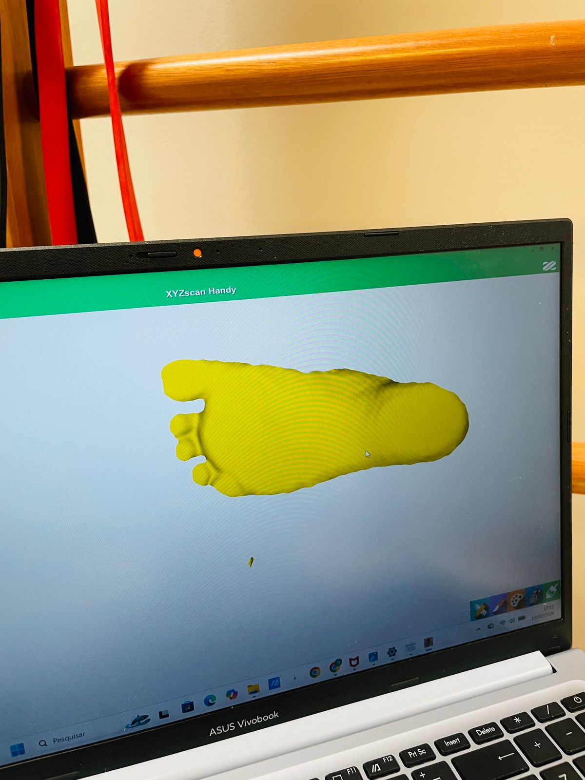Pé escaneado em 3D